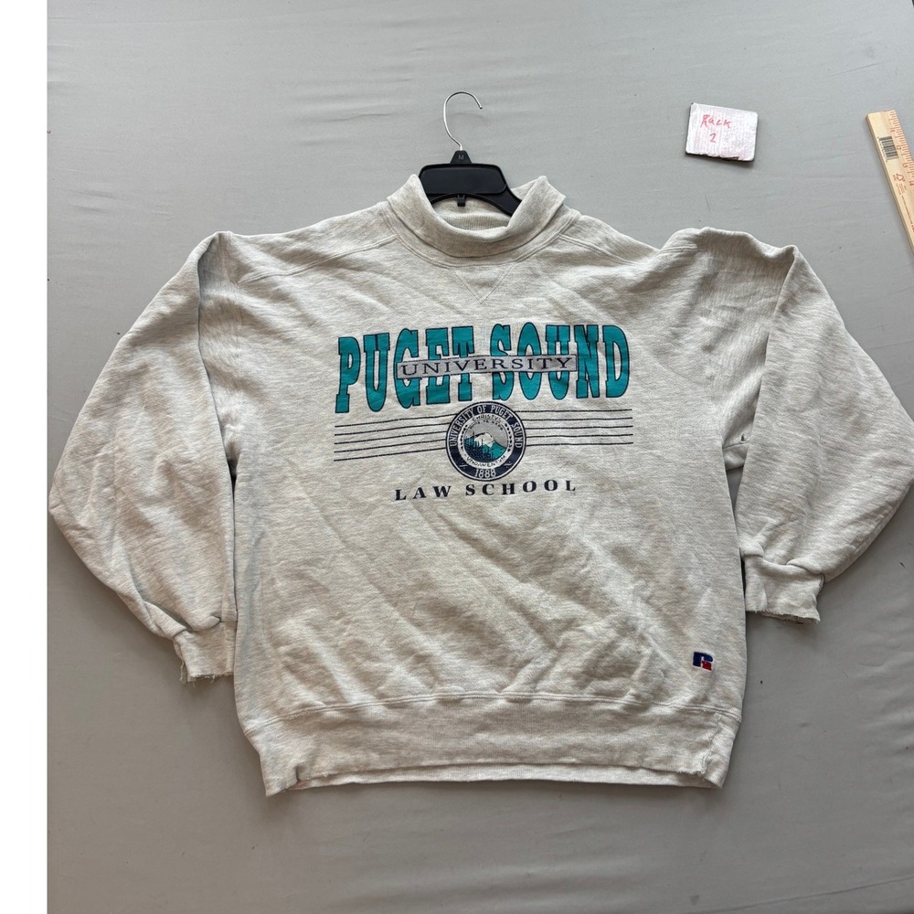 Vintage Russell Athletic High Cotton Puget Sound Law School Sweatshirt L USA